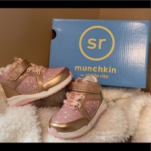 Stride Rite Girls Pink/Gold “Star” Sneakers